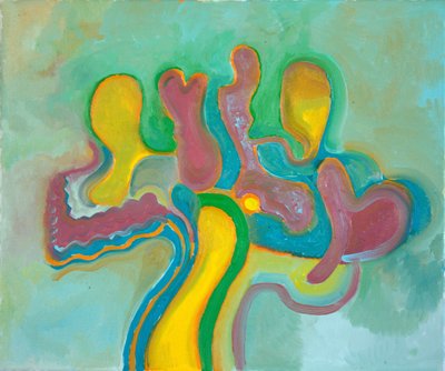 三个朋友久别重逢，2009年（布面油画） 作者 扬·格罗内伯格