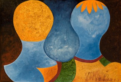 两个双胞胎，但只有一个橙冠，2005年（木板油画） 作者 扬·格罗内伯格