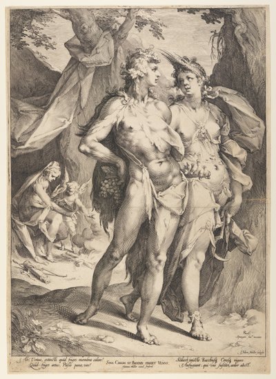 巴克斯和谷神离开金星（Sine Cerere et Baccho Friget Venus） 作者 扬·哈曼斯（Jan Harmensz）。穆勒