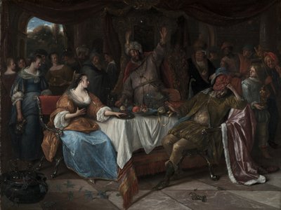 以斯帖，阿哈苏鲁斯和哈曼，约1668年 作者 扬·哈维克斯（Jan Havicksz）。斯汀