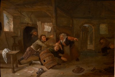 1678年之前，战斗的农民。 作者 扬·哈维克斯·斯汀