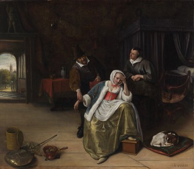 Lovesick少女，1660年 作者 扬·哈维克斯佐恩·斯汀
