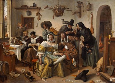 1663年看到的颠倒的奢华世界 作者 Jan Havickszoon Steen
