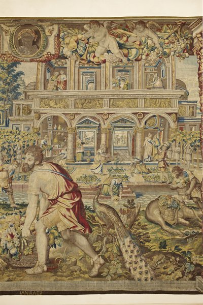 Vertumnus的细节，来自Vertumnus和Pomona，约1630年 作者 扬二世·雷斯