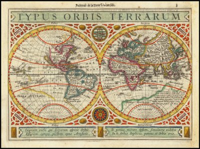 1628 Typus Orbis Terrarum 作者 扬·詹森纽斯（Jan Janssonius）