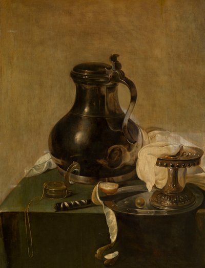 荷兰语：静物与锡壶 静物与锡壶 作者 Jan Jansz den Uyl