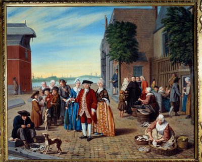 步行到荷兰的鱼和贵族 绘画作者 Jan Josef Horemans the Jeune (1714-1790) (ec.flam) 1771 里昂，Musee des Beaux Arts 作者 扬·约瑟夫（Jan Josef）