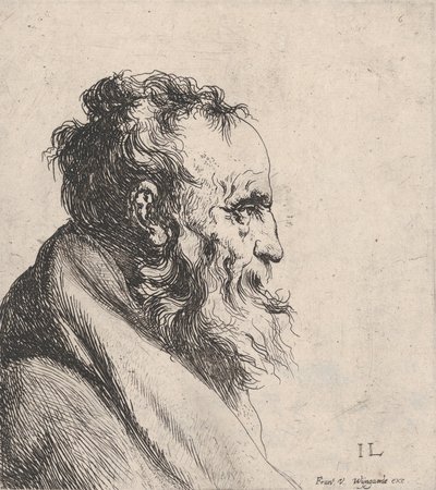 老人的半身像，1620-74。 作者 扬·利文斯（Jan Lievens）