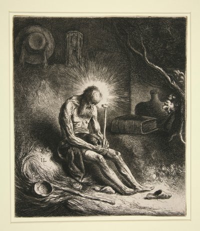 忏悔中的圣杰罗姆 作者 Jan Lievens