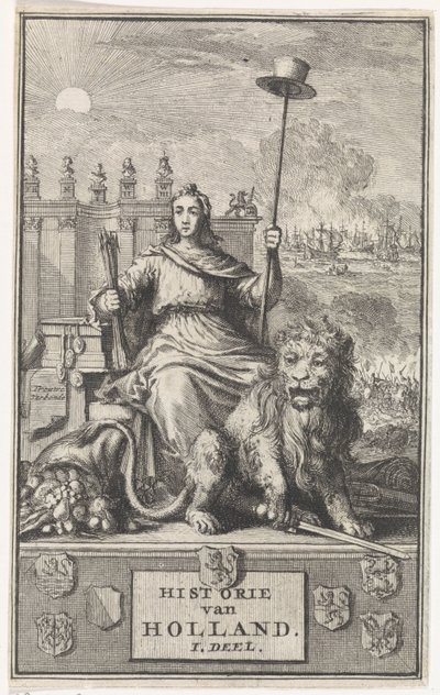 荷兰处女
扉页：F. de la Neuville, Historie van Holland dl.I, 1704 作者 Jan Claesz 十霍恩