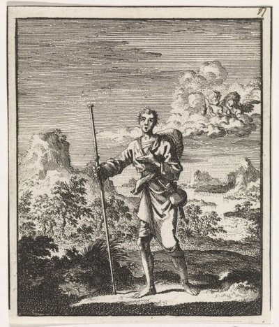 Pelgrim in een berglandschap 作者 扬·路肯（Jan Luyken）