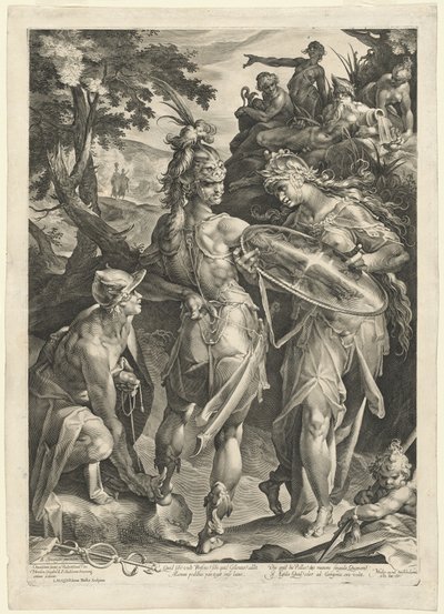密涅瓦和水星武装珀尔修斯 作者 Jan Muller，在 Bartholomaeus Spranger 之后