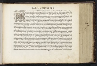 四位君主（物品上的标题）
Den Grooten Figuer-Bibel（......）（系列名称） 作者 Simon Cornelisz Brekegeest