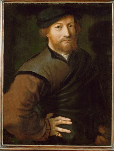 男性肖像（橡木上的绘画） 作者 Jan Sanders van Hemessen