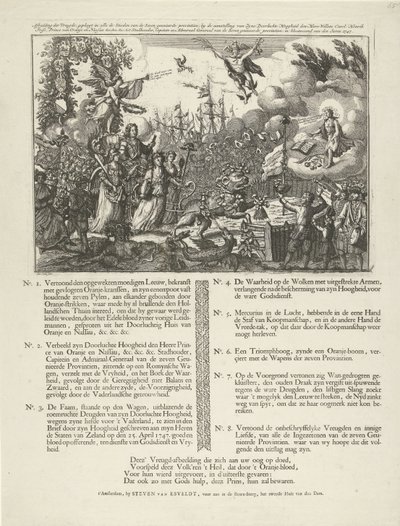 威廉四世被任命为共和国州长的寓意，1747 年
威廉-卡雷尔-亨里克-弗里索（......）被任命为共和国州长、省长、省长和省长办公室主任，七省联盟的所有城镇都为之欢欣鼓舞。 作者 史蒂文·范·埃斯维尔特