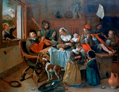 风流家庭，1668年 作者 Jan Havickszoon Steen