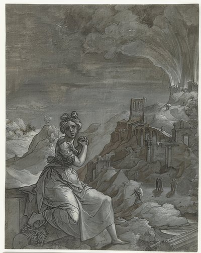 卡桑德拉（Kassandra）感叹特洛伊（Troy）的倒台。 1550-55 作者 扬·斯瓦特·范格罗宁根
