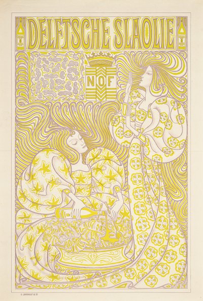 1894年代尔夫特色拉油广告海报 作者 Jan Toorop