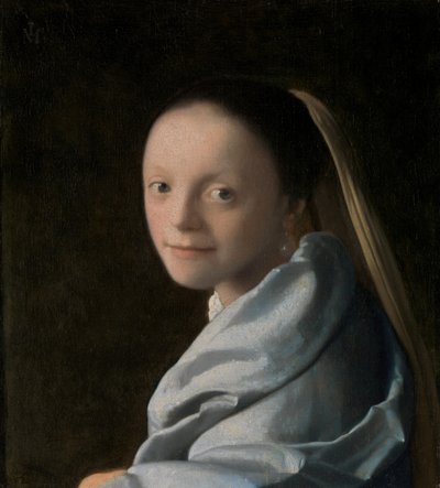 研究一个年轻女子，约。 1665-67。 作者 扬·维米尔·范·代尔夫特
