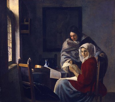 女孩被她的音乐打断了，c。 1660 作者 扬·维米尔·范·代尔夫特