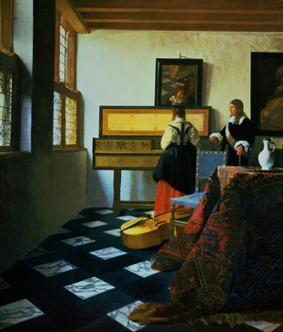 处女的女士，c1652-1675。 作者 扬·维米尔·范·代尔夫特