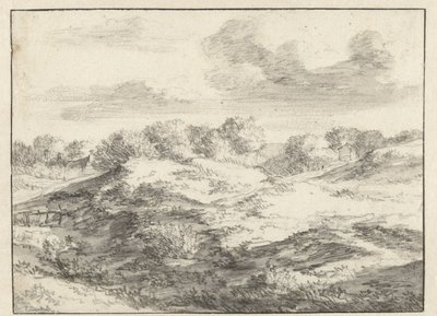 沙丘景观，远处的小屋 作者 Jan Vermeer van Haarlem (I)（归属于）