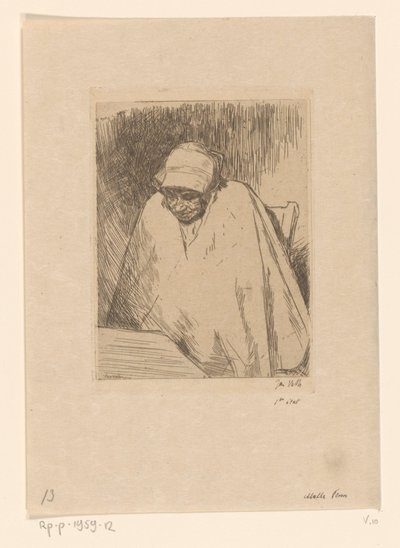 Malle Teun（实物上的原标题） 作者 Jan Veth（艺术家签名）
