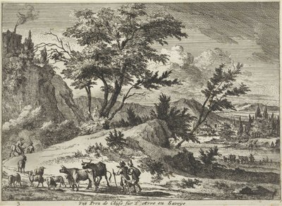 萨瓦省阿尔弗河畔克吕塞附近的道路景观
Vue Prez de Cluse sur L´Arve en Savoie（物体上的标题）
萨瓦的面孔（系列标题） 作者 扬·文森茨。范德文