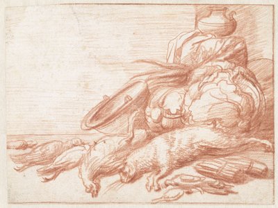 有野兔和家禽的静物画 作者 扬·维尼克斯（可能）