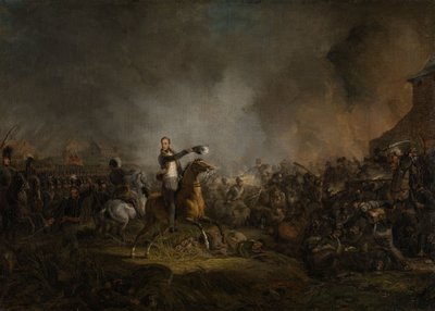 1815年6月16日，奥兰治亲王在Quatre-Bras 作者 简·威廉·皮涅曼