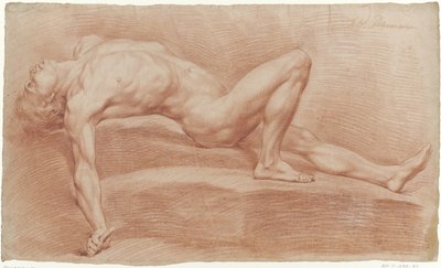 男性裸体仰卧 作者 Jan Willem Pieneman