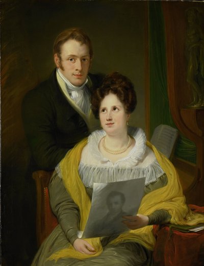一个女人和一个男人的肖像 作者 Jan Willem Pieneman