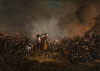 1815 年 6 月 16 日，奥兰治亲王在 Quatre Bras 作者 简·威廉·皮涅曼