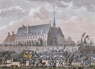1789年10月6日，法国王室在帕西（Passy）修道院从凡尔赛（Versailles）前往巴黎 作者 一月后，布尔特胡斯