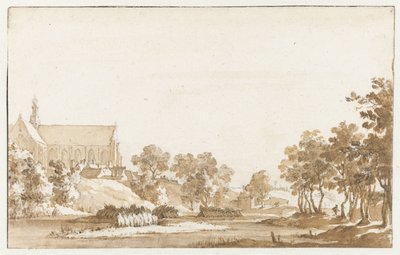 阿尔克马尔 St Laurenskerk 教堂景观 作者 扬·德·比绍普（Jan de Bisschop）