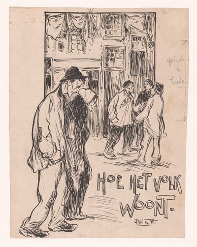 人民如何生活（标题见实物） 作者 Jan de Waardt（艺术家签名）