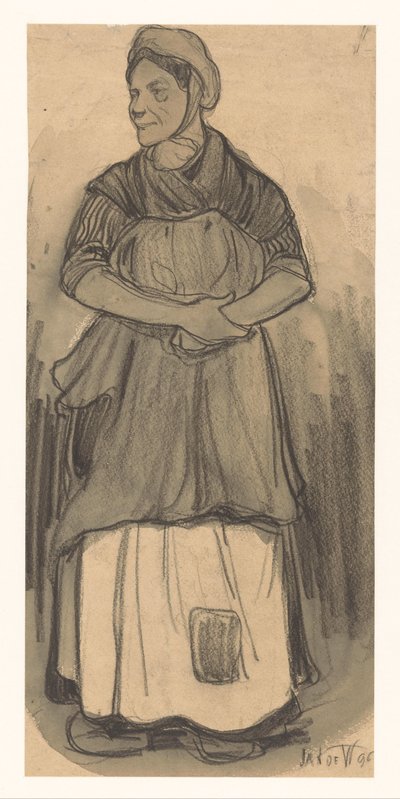 女性 作者 Jan de Waardt（艺术家签名）