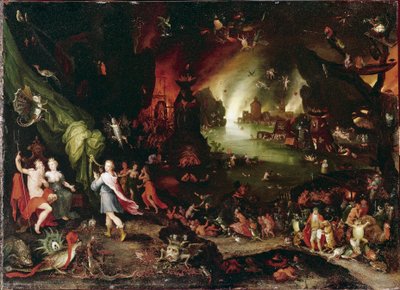 黑道中的奥菲斯 Jan Brueghel Le Vieux 的绘画将 Brueghel de Velours（Brueghel 或 Brueghel 作者 简·布鲁格尔·扬