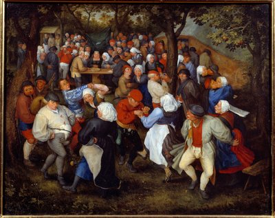 玫瑰聚会或婚礼舞蹈。扬-伊-布鲁盖尔-迪特-德-维鲁斯（1568-1625）的画作，Ec.弗兰 作者 简·布鲁格尔·扬