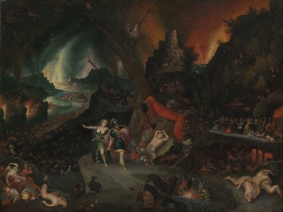埃涅阿斯与冥界中的茜玻女神 作者 扬·布鲁格（Jan the Younger Brueghel）