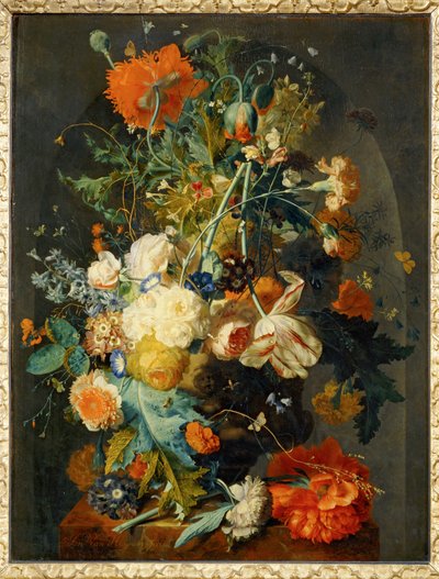 壁龛中的花瓶 ... 作者 Jan van（Huysum 的追随者）