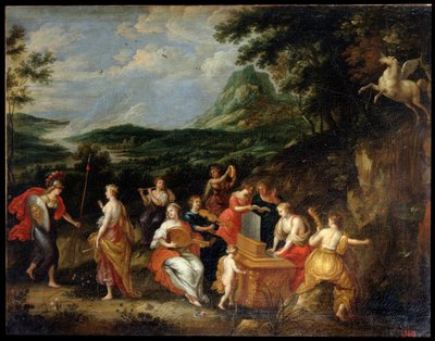 帕拉斯-雅典娜和缪斯》，1630年代。   作者 扬·范·巴伦（Jan van Balen）