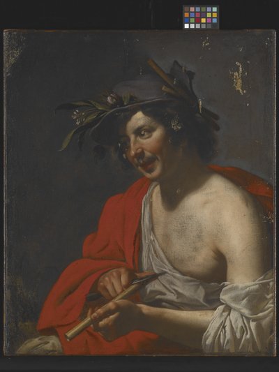 牧羊人修剪他的笛子（布面油画） 作者 Jan van Bijlert或Bylert