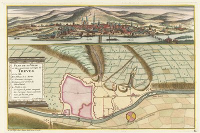 特里尔地图，1704 年
Plan de la Ville et：Chateau: de Traarbach（物上标题） 作者 扬·范·考尔 (II)