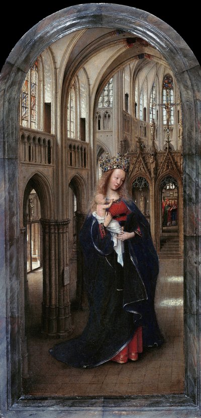 德语：Die Madonna in der Kirche 教堂中的圣母 作者 扬·范·埃克