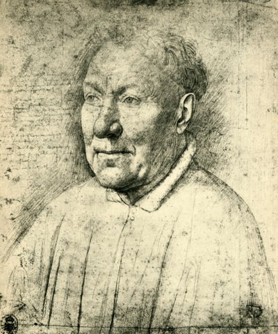 尼科尔·阿尔贝加蒂枢机主教肖像，c1430，1943年。 作者 扬·范·埃克