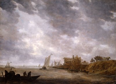 河流景象》，1642年。 作者 扬·范·戈恩