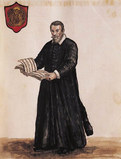 Claudio Monterverdi（笔和墨水和纸上的wc） 作者 扬·范·格雷文布罗克