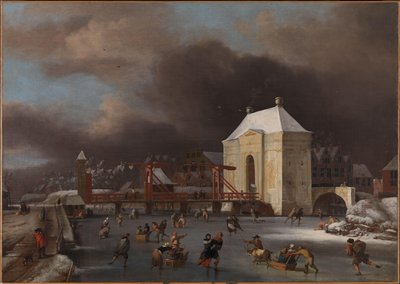阿姆斯特丹 Heiligewegspoort 景观，c.1660-80（布面油画） 作者 扬·范三世锅炉