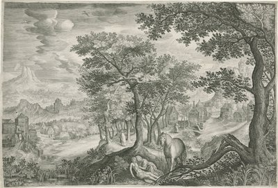 与好撒玛利亚人的山风景 作者 克拉斯·扬斯。维舍尔 (II)